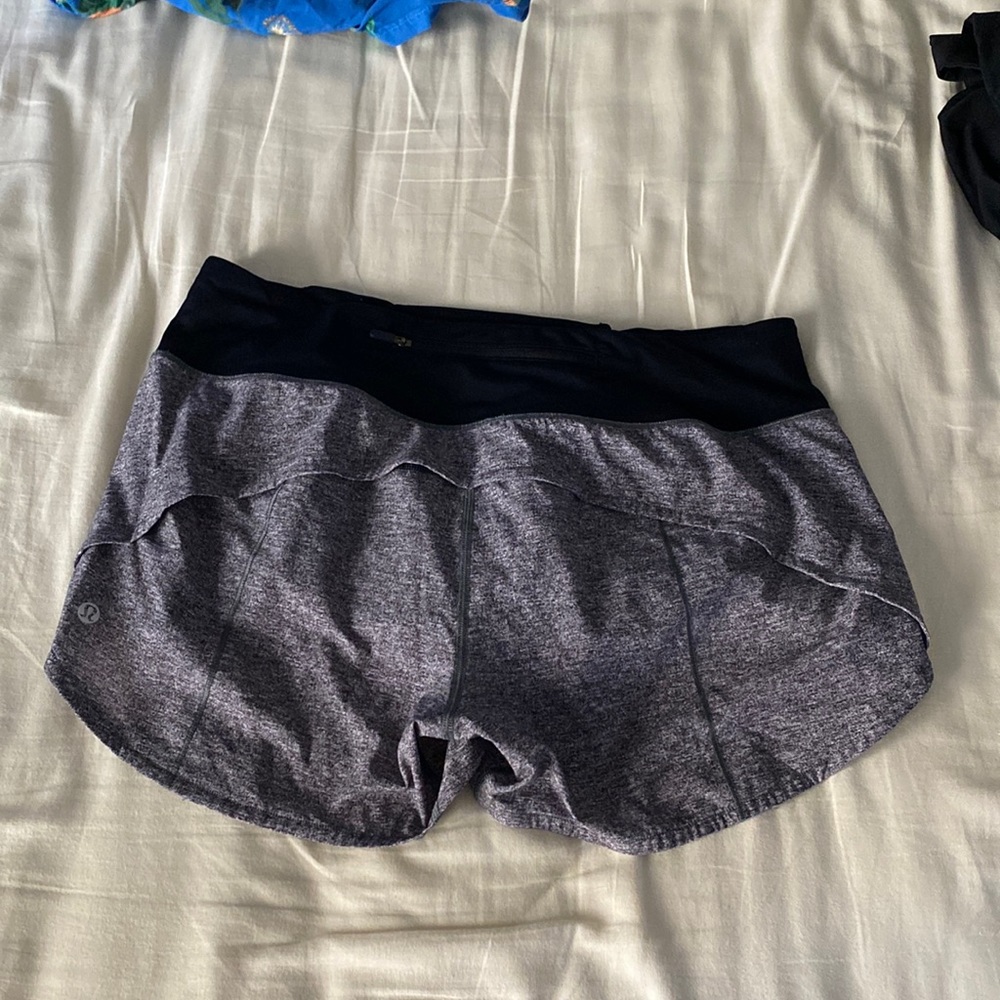 lululemon athletica Black and Gray Athletic Shorts